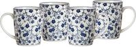 Becher RITZENHOFF & BREKER "ROYAL SAKURA", wei&szlig; (wei&szlig;, blau), H:10cm &Oslash;:8cm,