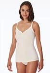 Unterhemd SCHIESSER "Natursch&ouml;nheit", Damen, Gr. 34, N-Gr, beige (sekt), Feinripp,