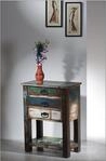 Telefontisch SIT "Cardiff aus Altholz mit 3 Schubladen im Vintage-Look", bunt,
