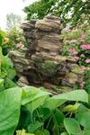 Gartenbrunnen UBBINK "Wasserfall Chios", silber (silberfarben), Polyresin,