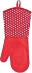 Topfhandschuhe WENKO "Modell Silikon", rot, Baumwolle, Silikon, Topflappen,