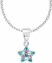 Silberkette PRINZESSIN LILLIFEE "Stern", bunt (silber, 925, blau, rosa, wei&szlig;),