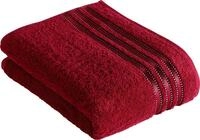 Badetuch VOSSEN "Cult de Luxe", rot (rubin), B:67cm L:140cm, Walkfrottee,