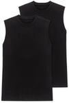 Achselhemd SCHIESSER "Essentials", Herren, Gr. L, N-Gr, schwarz (000, schwarz),