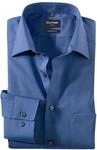 Businesshemd OLYMP "Luxor modern fit", Herren, Gr. 37, N-Gr, blau (indigo), Web,
