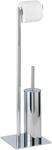 WC-Garnitur WENKO "Recco", grau (chromfarben), B:20cm H:71,5cm, Edelstahl,