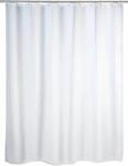 Duschvorhang WENKO "Uni White", wei&szlig;, B:180cm H:200cm, Polyester, Duschvorh&auml;nge,