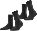 Socken ESPRIT "Uni", Damen, Gr. 35-38, grau (anthrazit melange), Baumwollmischung,