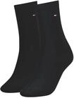 Socken TOMMY HILFIGER "TH WOMEN SOCK CASUAL 2P", Damen, Gr. 35-38, schwarz,