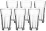 Longdrinkglas LEONARDO "Longdrinkgl&auml;ser Rock 340 ml 6er Set transparent", bunt