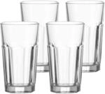 Longdrinkglas LEONARDO "Longdrinkgl&auml;ser Rock 540 ml 4er Set transparent", bunt