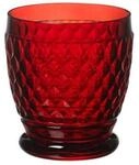 Whiskyglas VILLEROY & BOCH "Becher Boston Coloured 330 ml", rot, Glas, Trinkgef&auml;&szlig;e,