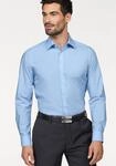 Businesshemd OLYMP "Level Five body fit", Herren, Gr. 36, N-Gr, blau (bleu), Web,