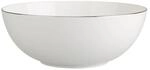Schale VILLEROY & BOCH "Sch&uuml;ssel Anmut Platinum No.1 &oslash; 22,6 cm wei&szlig;", wei&szlig;,