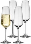 Sektglas VILLEROY & BOCH "Sektgl&auml;ser Voice Basic 283 ml 4er Set transparent", bunt
