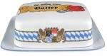 Butterdose SELTMANN WEIDEN "Butterdose Compact Bayern 250 g bunt", bunt, Porzellan,