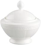 Zuckerstreuer VILLEROY & BOCH "Zuckerdose White Pearl &oslash; 11,7 cm wei&szlig;", wei&szlig;,