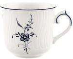 Tasse VILLEROY & BOCH "Kaffeetasse Vieux Luxembourg 120 ml wei&szlig;-blau", bunt (wei&szlig;,