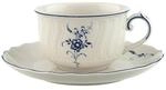 Tasse VILLEROY & BOCH "Teetasse mit Untertasse Vieux Luxembourg 150 ml wei&szlig;-blau",