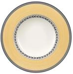 Suppenteller VILLEROY & BOCH "Suppenteller Audun Fleur &oslash; 24,2 cm wei&szlig;-grau-gelb",