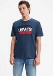 T-Shirt LEVI'S, Herren, Gr. M, blau (navy), Jersey, Obermaterial: 100%...