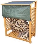 Kaminholzregal PROMADINO "Speyer", braun (honigbraun), B:119,5cm H:148cm T:68cm,