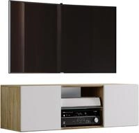 Wohnzimmertisch VCM "Holz TV Wand H&auml;nge Lowboard Fernsehschrank Jusa 95", braun