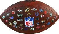 Football WILSON "NFL THROWBACK FB 32 TEAM LOGO", braun, B&auml;lle, Synthetik, Football,