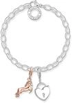 Charm-Armband THOMAS SABO "Classic Klein" Gr. 17, silber (silberfarben), Armb&auml;nder,