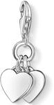 Charm-Einh&auml;nger THOMAS SABO "Zwei Herzen", silber (silberfarben), Charms, Damen,