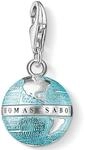 Charm-Einh&auml;nger THOMAS SABO "Weltkugel", bunt (silberfarben, blau), Charms,...