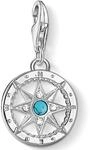 Charm-Einh&auml;nger THOMAS SABO "Kompass", bunt (silberfarben, wei&szlig;, wei&szlig;), Charms,