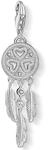 Charm-Einh&auml;nger THOMAS SABO "Traumf&auml;nger Herzen", silber (silberfarben, wei&szlig;,