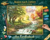 Malen nach Zahlen SCHIPPER "Meisterklasse Premium - Forellenbach", bunt, Malvorlagen,