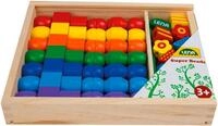 Kreativset LENA "Super Beads Holzf&auml;delperlen", bunt, Kreativsets, Kinder, Holz,