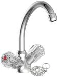 Waschtischarmatur SCH&Uuml;TTE "Savino", grau (chrom), B:15,5cm H:21,5cm T:5cm,