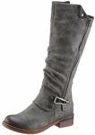 Winterstiefel RIEKER, Damen, Gr. 36, Varioschaft, grau, Nubuklederimitat, used,