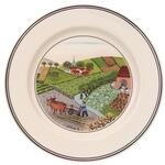 Brotteller VILLEROY & BOCH "Brotteller Feldarbeit Design Naif &oslash; 17 cm bunt", bunt,