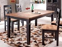Esstisch SIT "Sighișoara aus Mangoholz im Vintage-Design", schwarz (schwarz, honig),