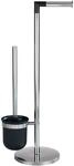 WC-Garnitur WENKO "Parus", silber (silberfarben), B:16,5cm H:57cm L:25,5cm,