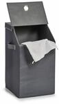W&auml;schetasche ZELLER PRESENT, grau (anthrazit), B:34cm H:60cm T:34cm, Polyester,