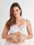 B&uuml;gel-BH FELINA "Joy", Damen, Gr. 75, Cup B, wei&szlig;, Spitze, Obermaterial: 65%