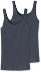 Unterhemd SCHIESSER "Modal Essentials", Damen, Gr. 36, N-Gr, blau (804, nachtblau),