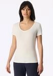 T-Shirt SCHIESSER "Natursch&ouml;nheit", Damen, Gr. 34, beige (403, sekt), Feinripp,