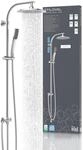 Duschsystem EISL "STILOVAL", grau (silberfarben), H:101cm, Brausegarnituren,