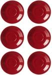 Untertasse RITZENHOFF & BREKER "Jumbountertassen Doppio &oslash; 17 cm 6er Set", rot,