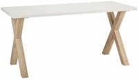Schreibtisch M&Auml;USBACHER "Mio", braun (eichefarben, wei&szlig; matt), B:160cm H:75cm
