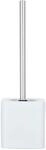 WC-Garnitur WENKO "Hexa", wei&szlig;, B:12cm H:39,5cm, Keramik, Reinigungsb&uuml;rsten,