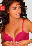 Push-up-BH LASCANA "BH mit B&uuml;gel, Spitzen-BH", Damen, Gr. 70, Cup B, lila...