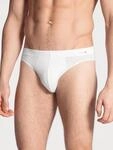 Slip CALIDA "Evolution", Herren, Gr. S (46/48), wei&szlig;, Single Jersey, Obermaterial: